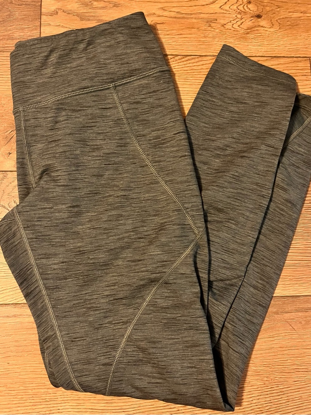 Patagonia Heather Gray High-Waist Active Leggings (Centered Tights)